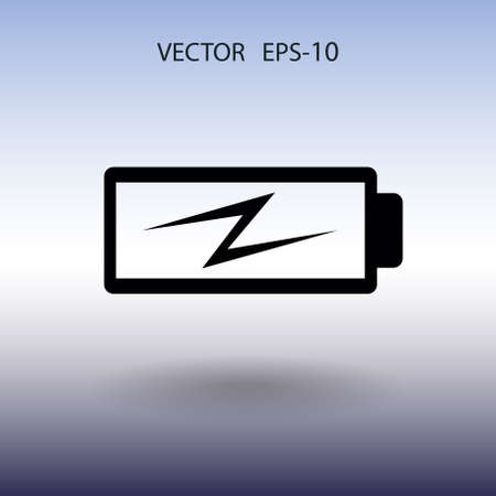 Flat battery low power icon, vector illustrationのイラスト素材