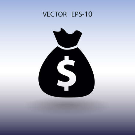 Flat icon of money. vector illustrationのイラスト素材
