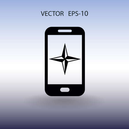 Flat icon of smartphone. vector illustrationのイラスト素材