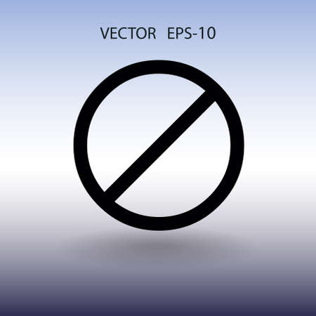 Flat icon of a prohibition. vector illustrationのイラスト素材