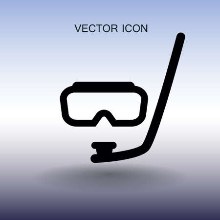 Diving mask vector icon illustrationのイラスト素材