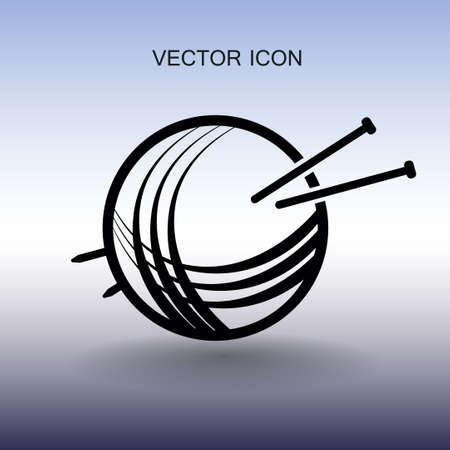 Yarn and knitting needles icon vector illustrationのイラスト素材