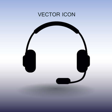 Headphones icon. vector illustrationのイラスト素材