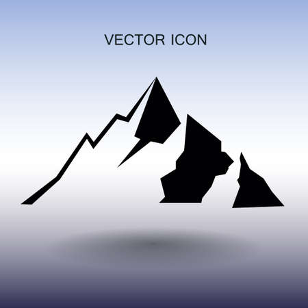 Mountains icon vector illustrationのイラスト素材