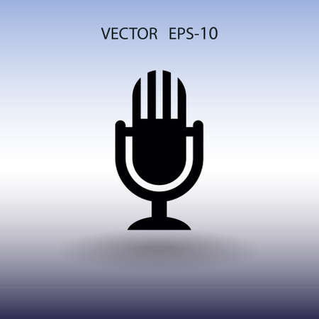 Flat  icon of microphone. vector illustrationの写真素材