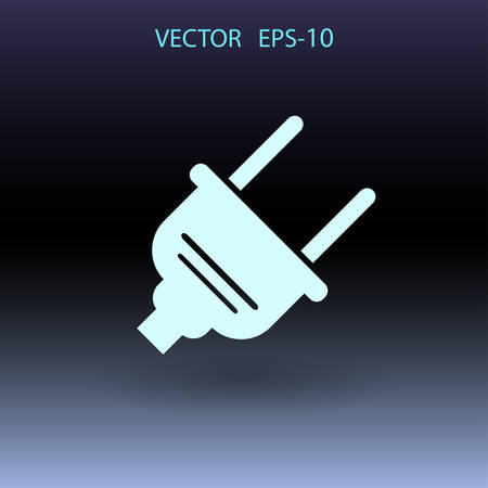 Flat a power plug  vector iconのイラスト素材
