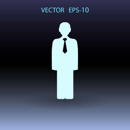 Flat icon of businessman. vector illustrationのイラスト素材