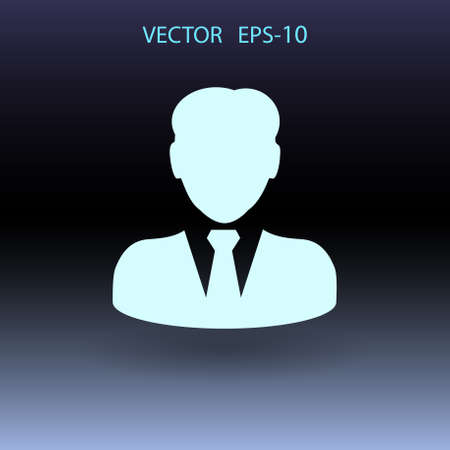 Flat icon of businessman. vector illustrationのイラスト素材
