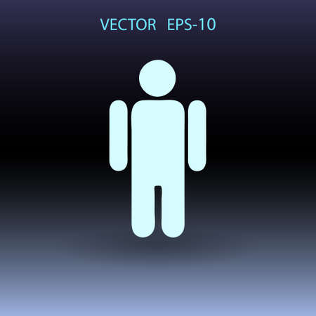 Flat icon of businessman. vector illustrationのイラスト素材