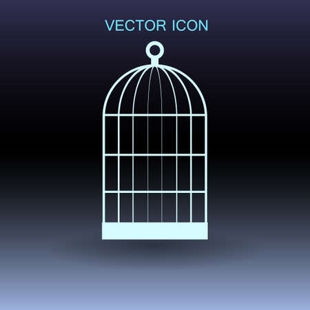 cage life and transport of birds vector iconのイラスト素材