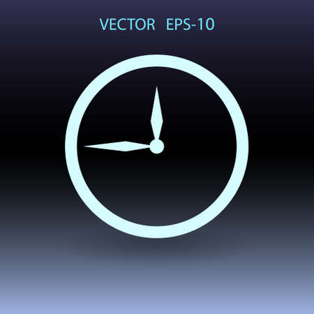 Flat  icon of clock. vector illustrationのイラスト素材