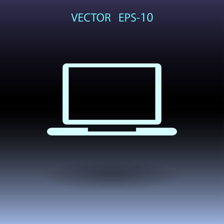 Flat icon of laptop. vector illustrationのイラスト素材