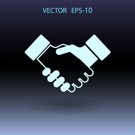 Flat  icon of heandshake. vector illustrationのイラスト素材