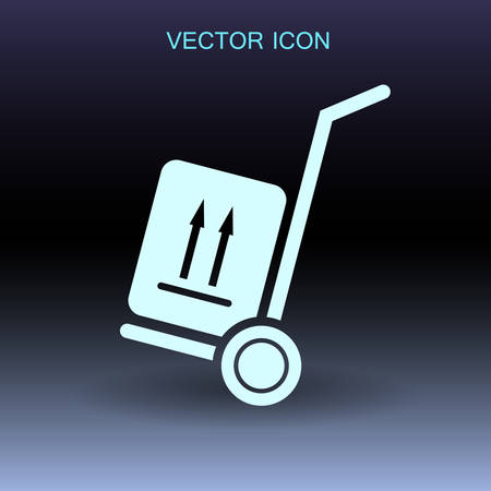 Flat cargo vector iconのイラスト素材
