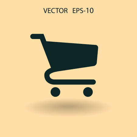 Flat icon of shopping chart. vector illustrationのイラスト素材
