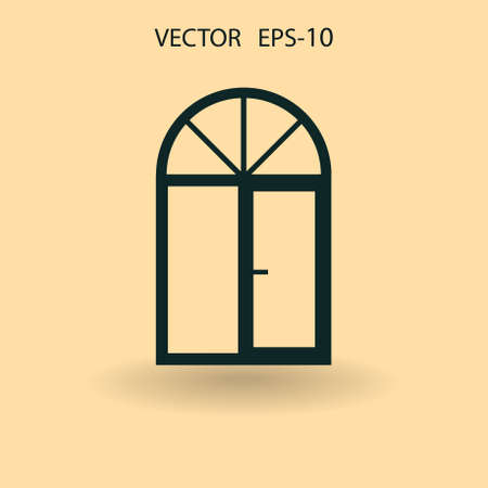 Flat Window icon, vector illustrationのイラスト素材