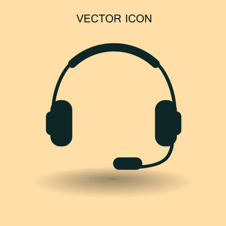 Headphones icon. vector illustrationのイラスト素材