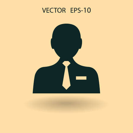 Flat icon of businessman. vector illustrationのイラスト素材