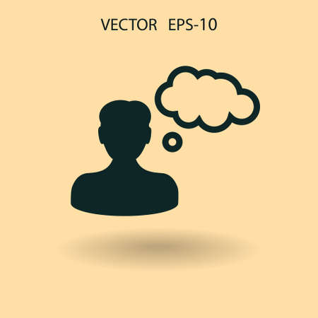 Flat icon of businessman. vector illustrationのイラスト素材