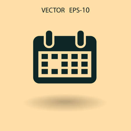 Flat icon of calendar. vector illustrationのイラスト素材