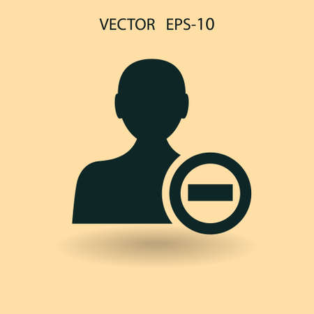 Remove contact icon. vector illustrationのイラスト素材