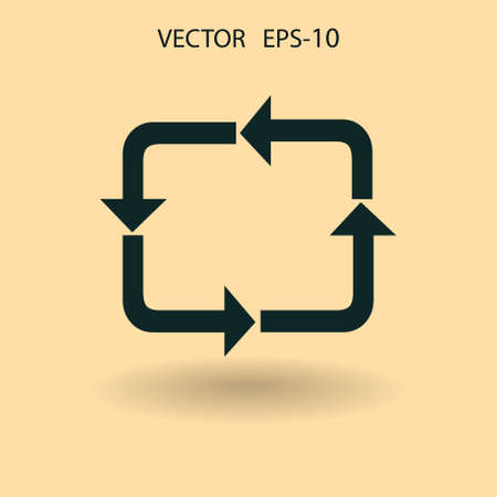 Flat icon of cyclic. vector illustrationのイラスト素材
