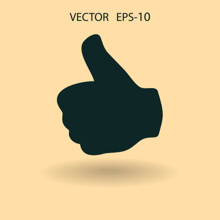 Flat icon of ok. vector illustrationのイラスト素材