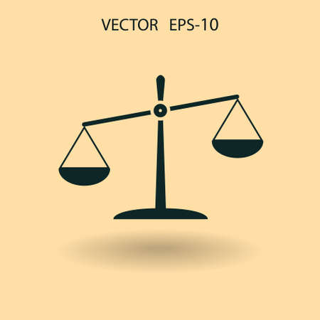 Flat  icon of Justice. vector illustrationのイラスト素材