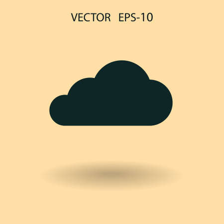 Flat  icon of cloud. vector illustrationのイラスト素材