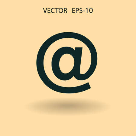 Flat icon of email. vector illustrationのイラスト素材