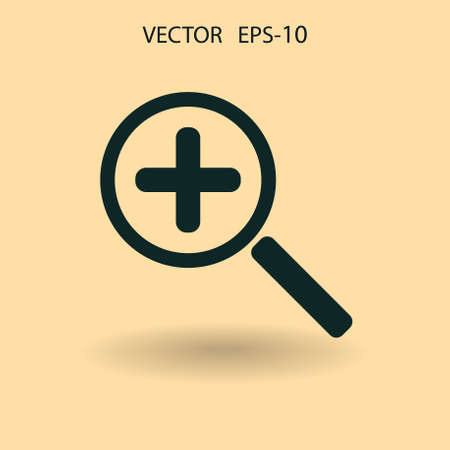 Zoom  icon. vector illustrationのイラスト素材