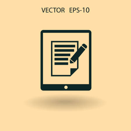 touchpad notes icon. vector illustrationのイラスト素材