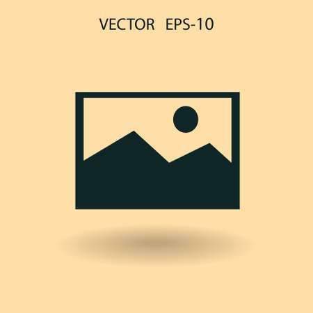 Nature photo icon. vector illustrationのイラスト素材