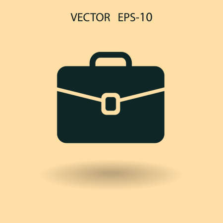 Flat icon of briefcase. vector illustrationのイラスト素材