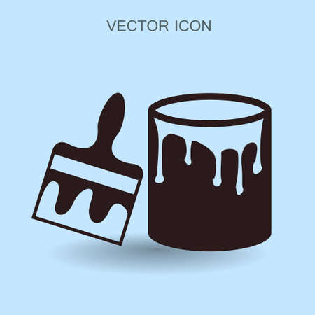 paint brush icon vector illustrationのイラスト素材