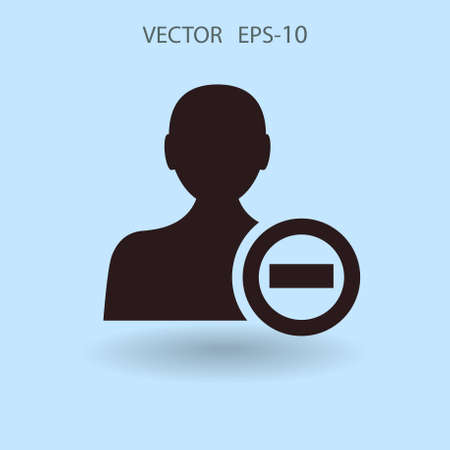 Remove contact icon. vector illustrationのイラスト素材
