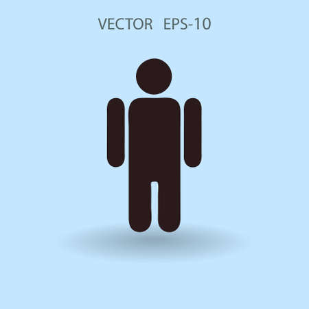Flat icon of businessman. vector illustrationのイラスト素材