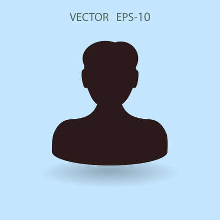 Flat icon of businessman. vector illustrationのイラスト素材