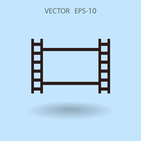 Flat icon of video. vector illustrationのイラスト素材