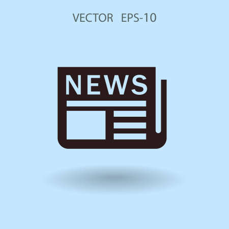 Flat  icon of news. vector illustrationのイラスト素材
