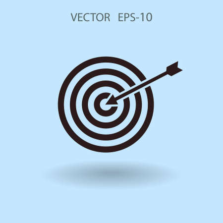 Flat icon of aim vector illustrationのイラスト素材