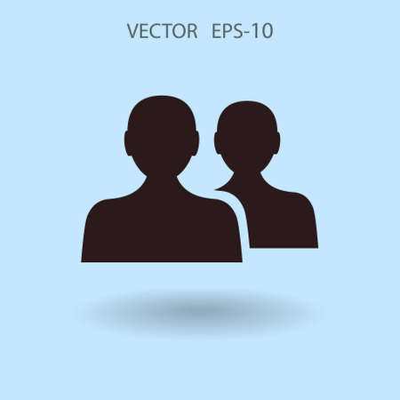 Flat icon of team work. vector illustrationのイラスト素材