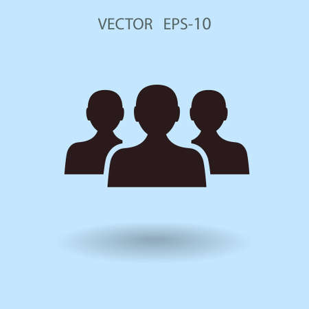 Flat icon of team work. vector illustrationのイラスト素材