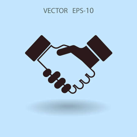 Flat  icon of heandshake. vector illustrationのイラスト素材