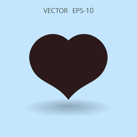 Flat icon of heart. vector illustrationのイラスト素材