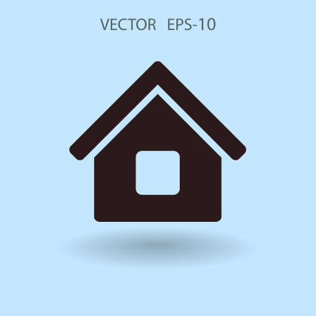 Flat icon of home. vector illustrationのイラスト素材
