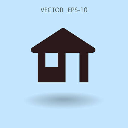 Flat icon of home. vector illustrationのイラスト素材