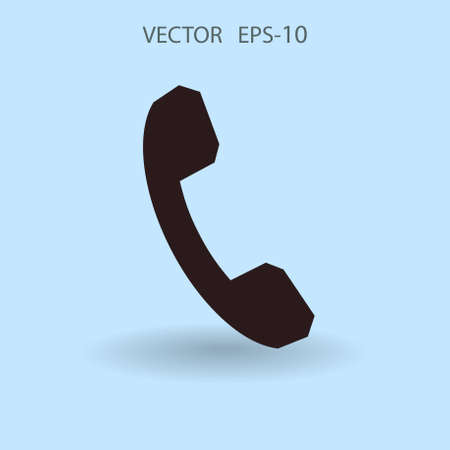 Flat icon of a phone. vector illustrationのイラスト素材