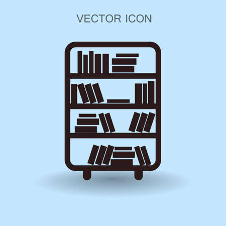 shelves with books vector illustrationのイラスト素材