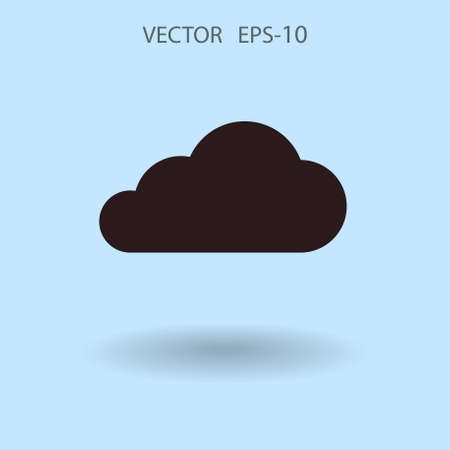 Flat  icon of cloud. vector illustrationのイラスト素材